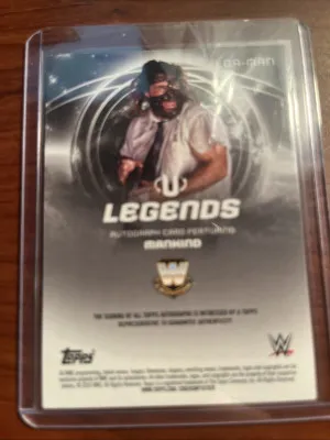 2025 TOPPS UNIVERSE WWE MANKIND LEGENDS ON-CARD AUTO SP AUTOGRAPH MICK FOLEY WWF back