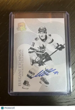2024-25 Upper Deck The Cup Macklin Celebrini Elegant Etchings SP Auto Rookie RC front