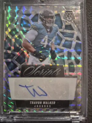 2025 Panini Mosaic Scripts Travon Walker Auto!! front