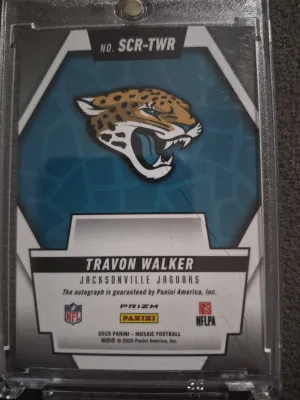2025 Panini Mosaic Scripts Travon Walker Auto!! back