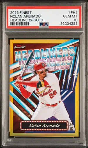 2023 Topps Finest Finest Headliners Nolan Arenado Headliners-Gold front