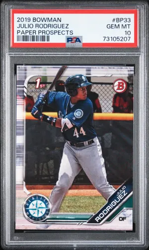 2019 Bowman Paper Prospects Julio Rodriguez Paper Prospects front
