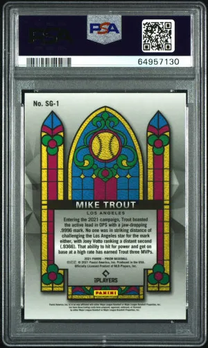 2021 Panini Prizm Stained Glass Mike Trout Stained Glass back