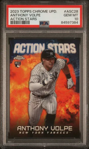 2023 Topps Chrome Update Action Stars Anthony Volpe front