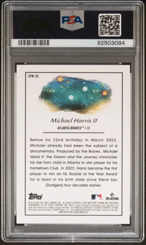 2023 Topps Cosmic Chrome Stars In The Night Michael Harris Ii back