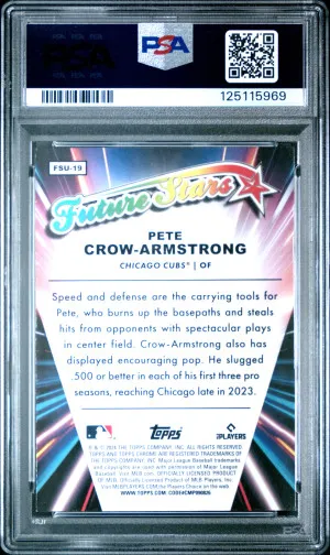 2024 Topps Chrome Update Future Stars Pete Crow-Armstrong back
