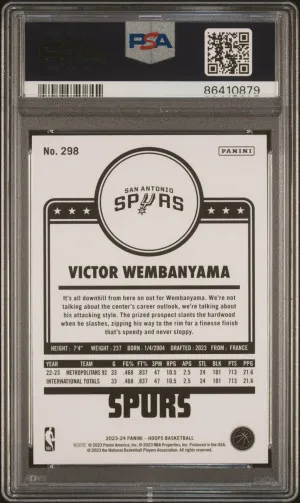2023 Panini Nba Hoops Victor Wembanyama back