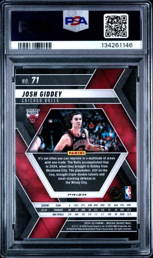 2024 Panini Mosaic Josh Giddey Genesis back