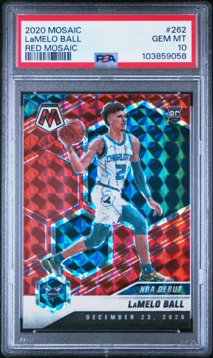 2020 Panini Mosaic Lamelo Ball Red Mosaic front