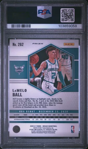 2020 Panini Mosaic Lamelo Ball Red Mosaic back