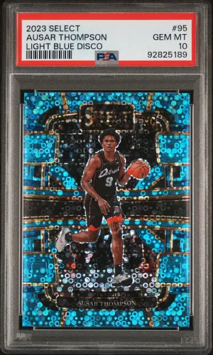 2023 Panini Select Ausar Thompson Light Blue Disco front