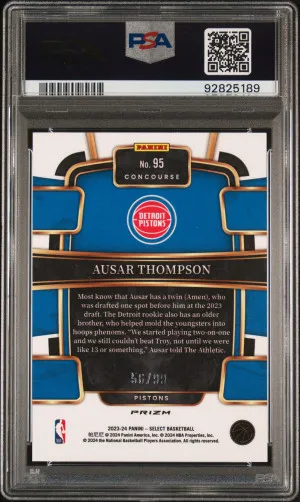 2023 Panini Select Ausar Thompson Light Blue Disco back