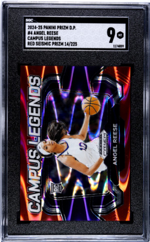2024-25 Panini Prizm D.P. Angel Reese Red Seismic /225 SGC 9 front
