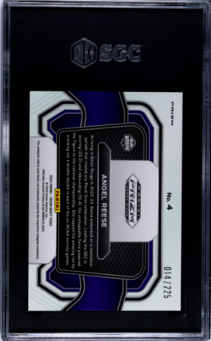 2024-25 Panini Prizm D.P. Angel Reese Red Seismic /225 SGC 9 back