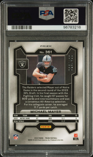 2023 Panini Prizm Michael Mayer Pandora /400 back