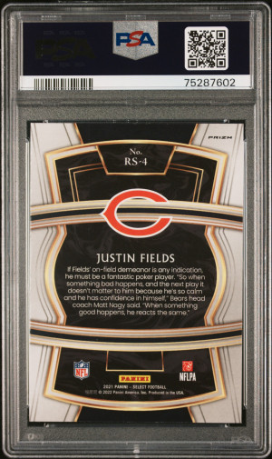 2021 Panini Select Rookie Selections Justin Fields Rk.selections-Silver Prizm back