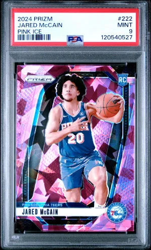 2024 Panini Prizm Jared Mccain Pink Ice front