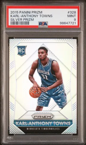 2015 Panini Prizm Karl-Anthony Towns Silver Prizm front