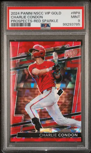 2024 Panini National Sports Collectors Convention Vip Gold Prospects Charlie Condon Prospects-Red Sparkle front