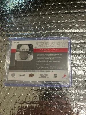 2008 Marian Hossa Game Used Jersey Patch back