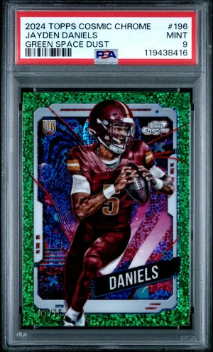 2024 Topps Cosmic Chrome Jayden Daniels Green Space Dust front