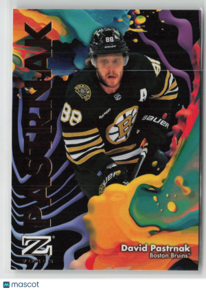 2024-25 SkyBox Metal Universe Hockey Z-Force David Pastrnak #25 front