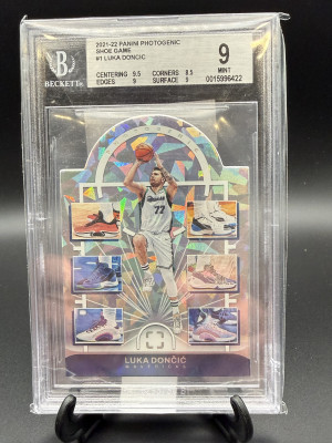 2021-22 Panini PhotoGenic Shoe Game #1 Luka Doncic BGS 9 front