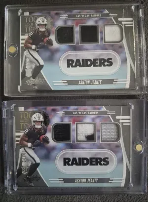 2025 Tools Of The Trade Ashton Jeanty Triple Patch Lot Of 2 front