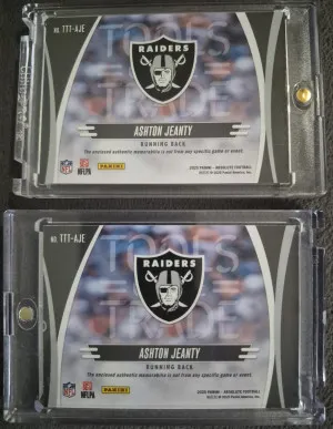 2025 Tools Of The Trade Ashton Jeanty Triple Patch Lot Of 2 back