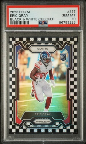 2023 Panini Prizm Eric Gray Black & White Checker front