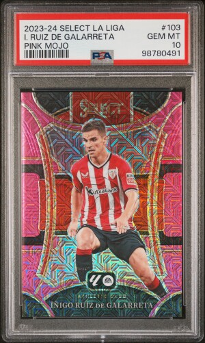 2023-24 Panini Select La Liga I. Ruiz De Galarreta Pink Mojo front