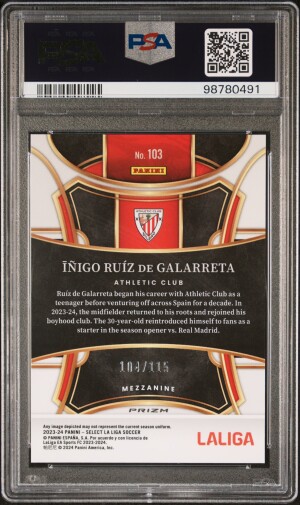 2023-24 Panini Select La Liga I. Ruiz De Galarreta Pink Mojo back