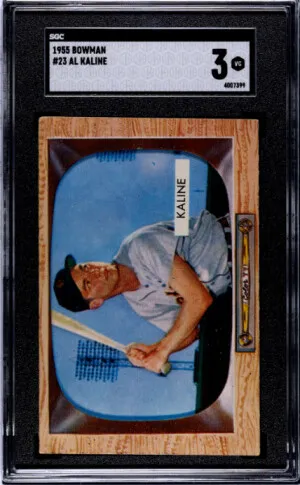 1955 Bowman Al Kaline SGC 3 front
