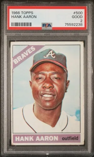 1966 Topps Hank Aaron front