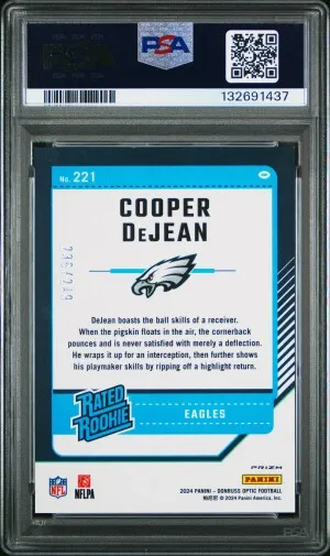 2024 Panini Donruss Optic Cooper Dejean Orange 236/249 back