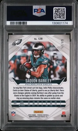 2024 Panini Phoenix Saquon Barkley Bronze 64/75 back
