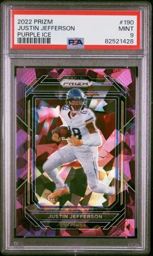2022 Panini Prizm Justin Jefferson Purple Ice 81/225 front