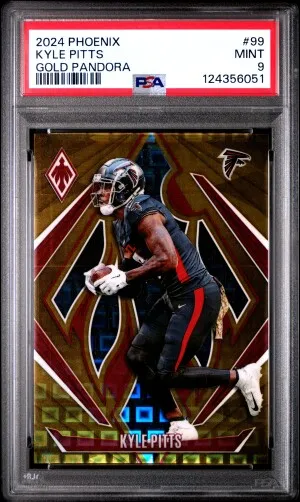 2024 Panini Phoenix Kyle Pitts Gold Pandora 07/10 front