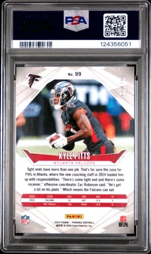 2024 Panini Phoenix Kyle Pitts Gold Pandora 07/10 back