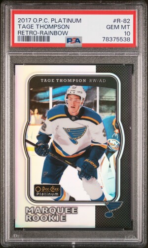2017 O-Pee-Chee Platinum Retro Tage Thompson Retro-Rainbow front