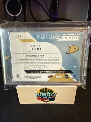 Troy Terry Future Watch Patch Auto /100 back