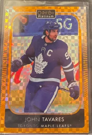 John Tavares Orange Checkers /25 front