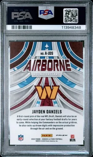 2024 Panini Rookies & Stars Airborne Jayden Daniels Airborne-Longevity back