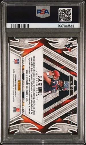 2023 Panini Phoenix Fire Forged Cj Stroud Fire Forged-Pink 14/175 back