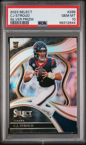 2023 Panini Select Cj Stroud Silver Prizm front
