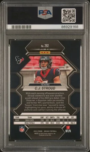 2023 Panini Mosaic Cj Stroud Camo Red back