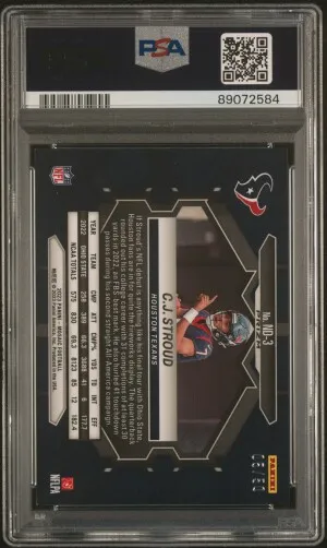 2023 Panini Mosaic Nfl Debut Cj Stroud Nfl Debut-Purple No Huddle 5/50 back