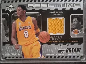 2002-03 Upper Deck Reel Time Kobe Bryant Game Worn Patch front