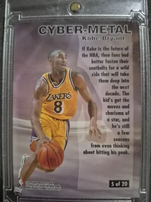 1996-97 Fleer Metal - Cyber-Metal Kobe Bryant Rookie #5 back