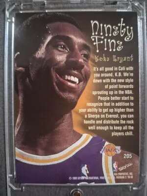 1998-99 Skybox Premium - Ninety Fine Kobe Bryant #205 back